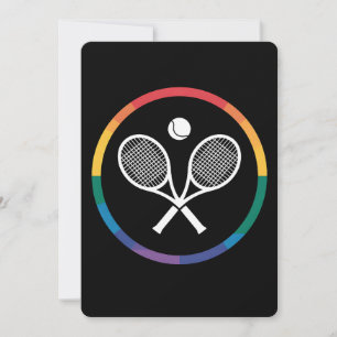 Tennis Sports Rainbow LGBTQ Gay Pride Albergo Einladung