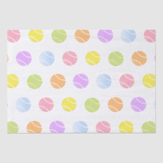 Tennis Sports Spring Summer Tissue Paper Seidenpapier (Vorderseite)