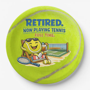 Tennis-Spruch für Tennisspieler und Tennisfans Pappteller
