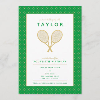 Tennis Star Party Einladung