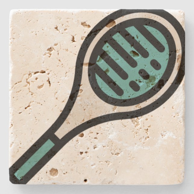 Tennis Steinuntersetzer (Vorderseite)