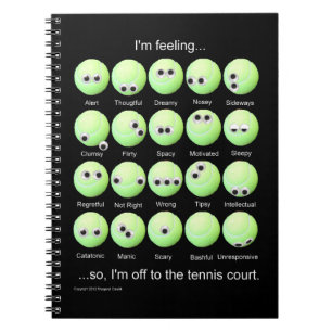 Tennis-Stimmungs-Plakat Notizblock