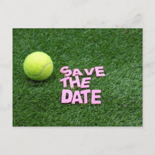 Tennis sur green sauvez la date Invitation