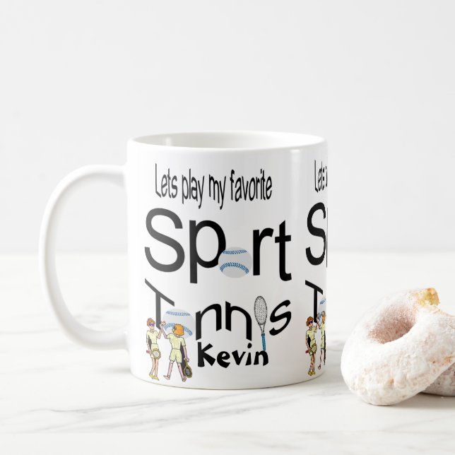 Tennis Tasse Sport (Mit Donut)