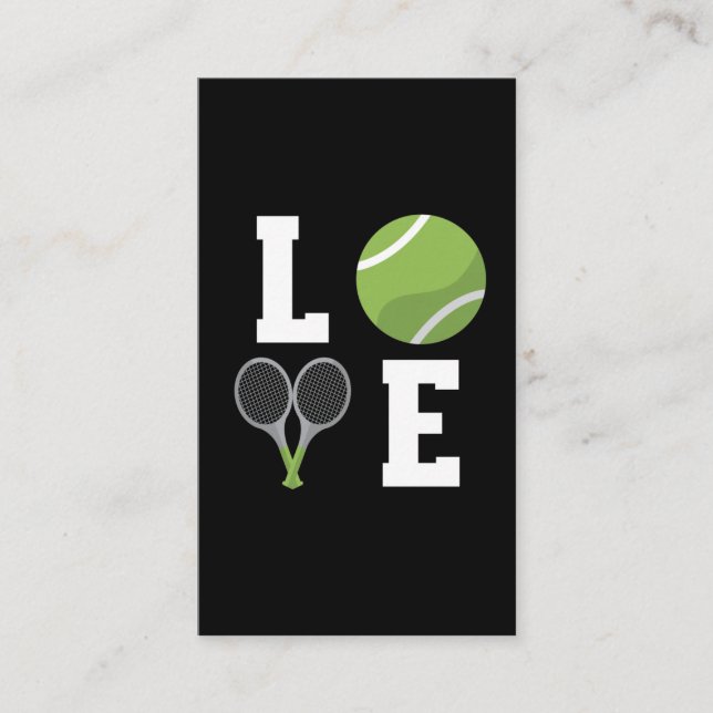 Tennis-Tennis-Ball und Rackets Visitenkarte (Vorderseite)