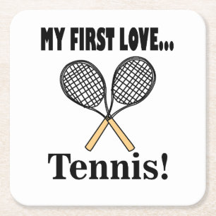 Tennis Tennis Spieler  Rechteckiger Pappuntersetzer