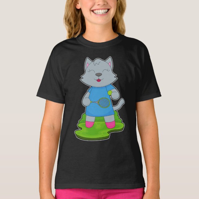 Tennis-Tennisschläger T-Shirt (Vorderseite)