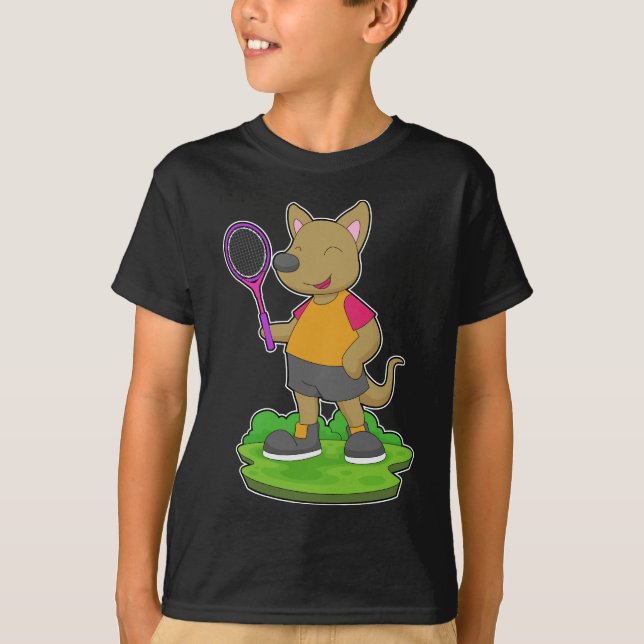 Tennis-Tennisschläger T-Shirt (Vorderseite)