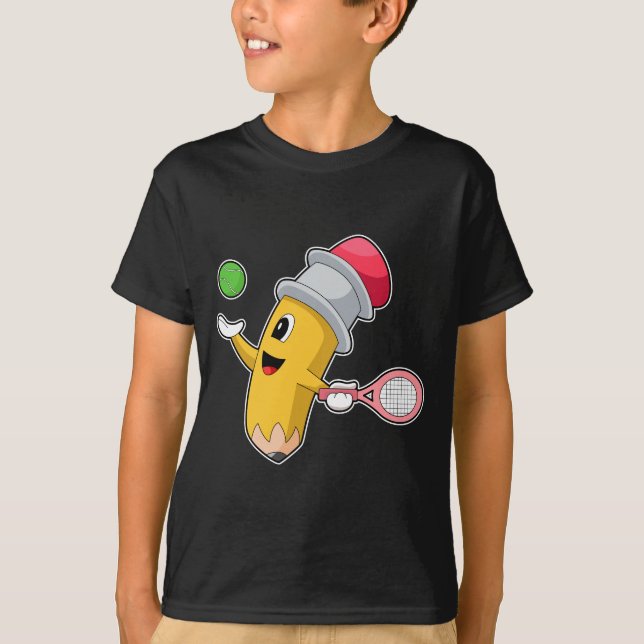 Tennis-Tennisschläger T-Shirt (Vorderseite)