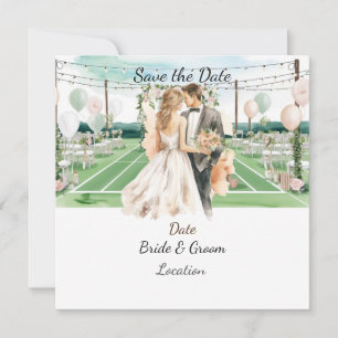 Tennis - Termin vormerken für die Hochzeit des Ten Save The Date