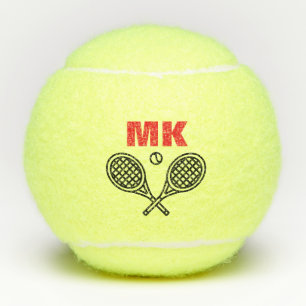 Tennis-Thema großes fettes Monogramm Tennisbälle