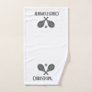 Tennis Thema Mit Monogramm Name Tennis Balls Handtuch