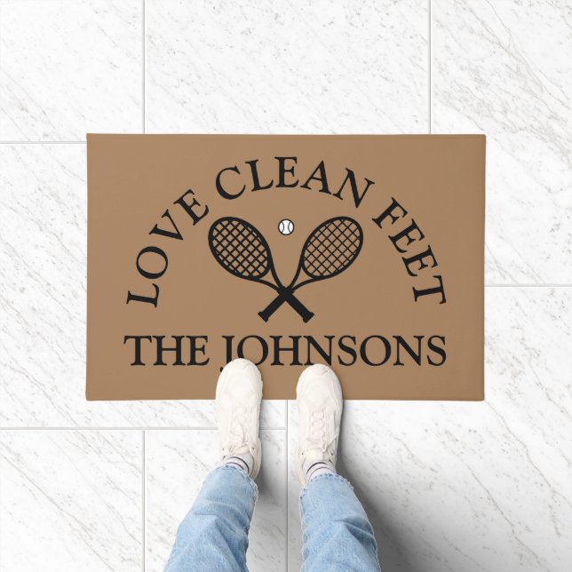 Tennis Thema Personalisiert Doormat Fußmatte (Indoor)