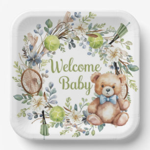 Tennis thematisiert Kinderdusche für Baby Boy Part Pappteller