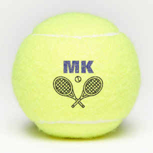 Tennis Theme Big Bold Mit Monogramm Tennisbälle