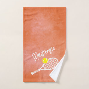 Tennis Theme Clay Court Ästhetik Personalisiert Handtuch