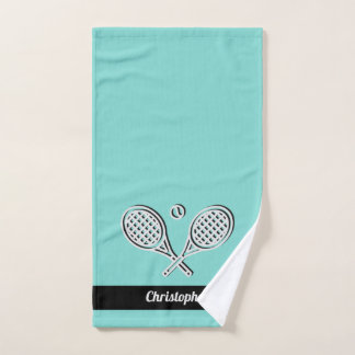 Tennis Theme Mit Monogramm Name Tennis Ball Handtuch