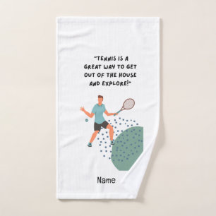 Tennis Thème pour coach Serviette à main