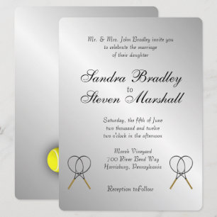 Tennis Thème Sports Mariage Invitations