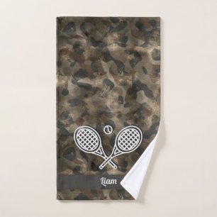 Tennis Themenwelt Camouflage Mit Monogramm Name Te Handtuch