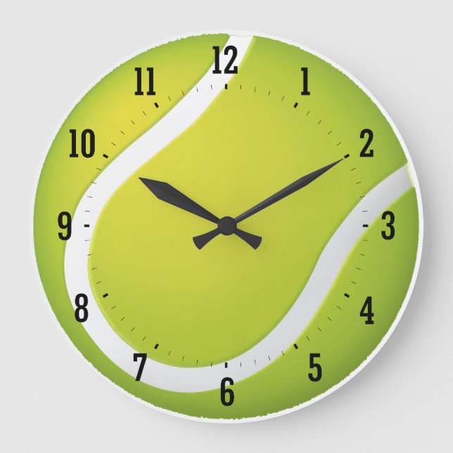 Tennis Time | Coole Sportgeschenke Große Wanduhr (Vorderseite)