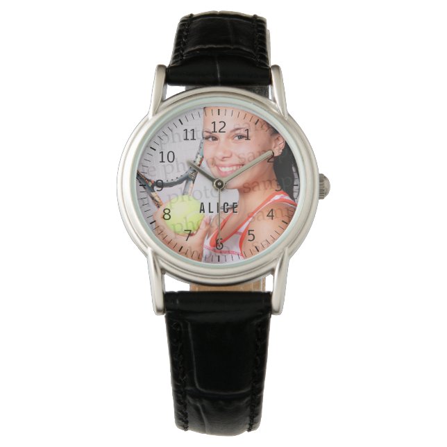 Tennis Time | Persönliche Sportgeschenke Armbanduhr (Vorderseite)