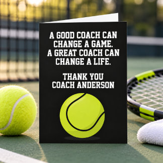 Tennis-Trainer Dankeskarte