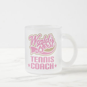 Tennis-Trainer-Geschenk Mattglastasse