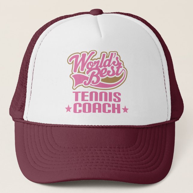 Tennis-Trainer-Geschenk Truckerkappe (Vorderseite)