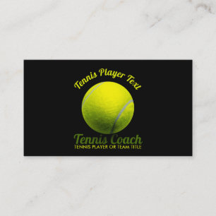 Tennis-Trainer-Illustration für Clubs und Unterric Visitenkarte