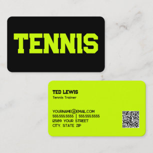 Tennis Trainer individuell QR Visitenkarte