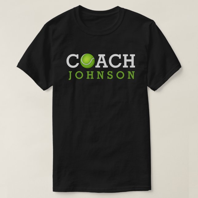 Tennis-Trainer-individueller Name T-Shirt (Design vorne)