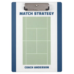 Tennis-Trainer-Name Taktische Spielfeld-Strategie  Klemmbrett