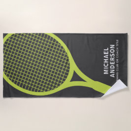 Tennis-Trainer-Racing personalisierter Namensclub Strandtuch