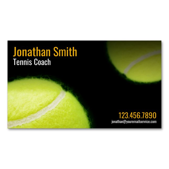 Tennis-Trainer-Trainer-Praxis-Lektionen Magnetische Visitenkarte (Vorderseite)