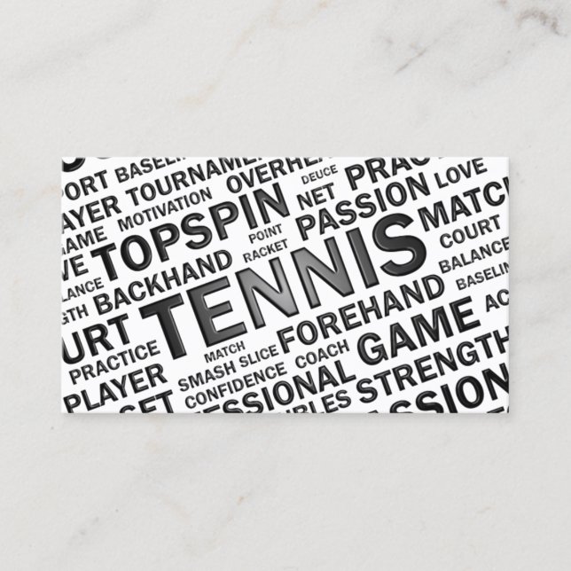 Tennis-Trainer-Visitenkarte Visitenkarte (Vorderseite)