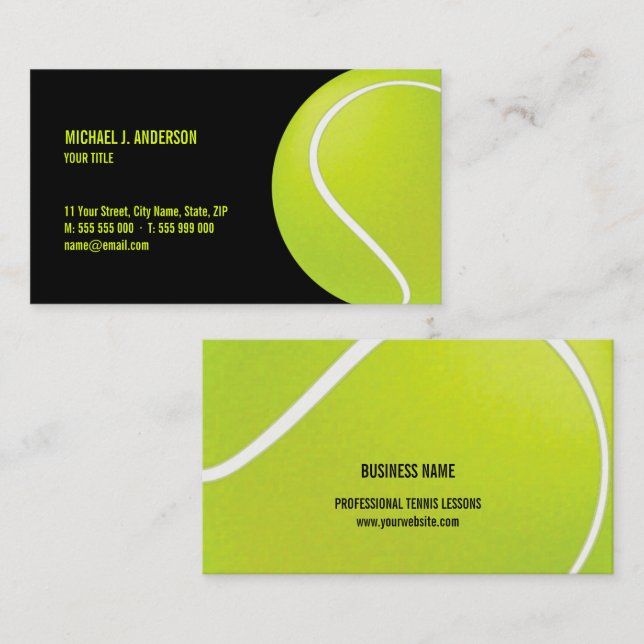 Tennis-Trainer-Visitenkarte Visitenkarte (Vorne/Hinten)