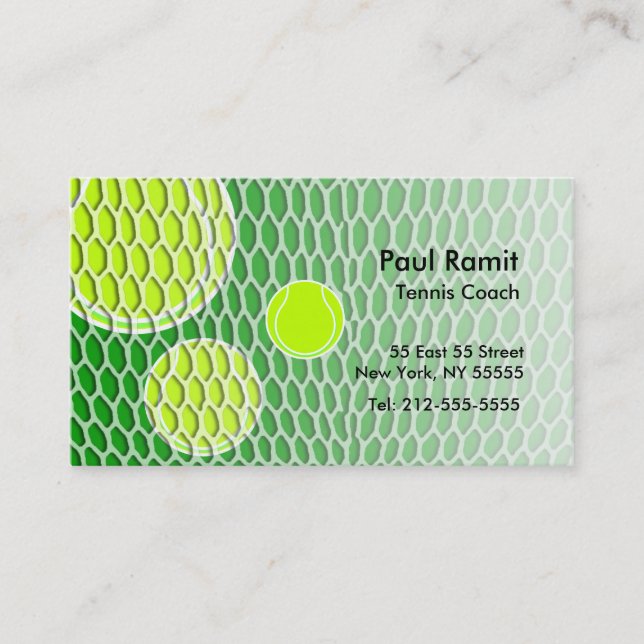Tennis-Trainer-Visitenkarte Visitenkarte (Vorderseite)