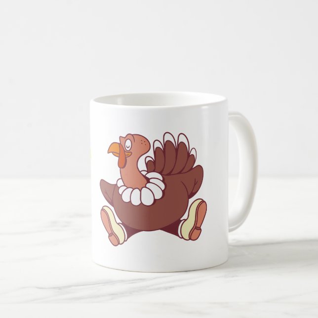Tennis Turkey Erntedank für Spieler Kaffeetasse (VorderseiteRechts)