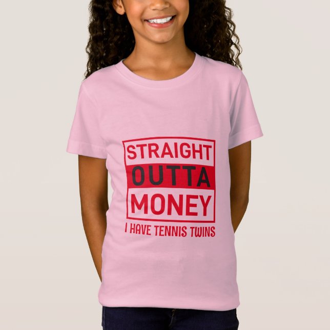 Tennis Twins Spaß T-Shirt (Vorderseite)