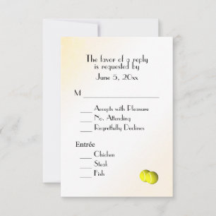 Tennis UAWG mit Menü RSVP Karte