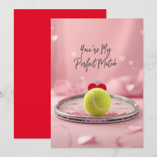 Tennis Valentinstag mit LIEBE für Spieler Feiertagskarte