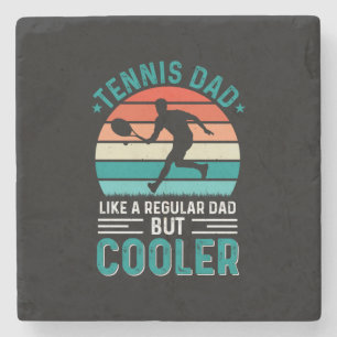 Tennis Vater Retro Sonnenuntergang Steinuntersetzer