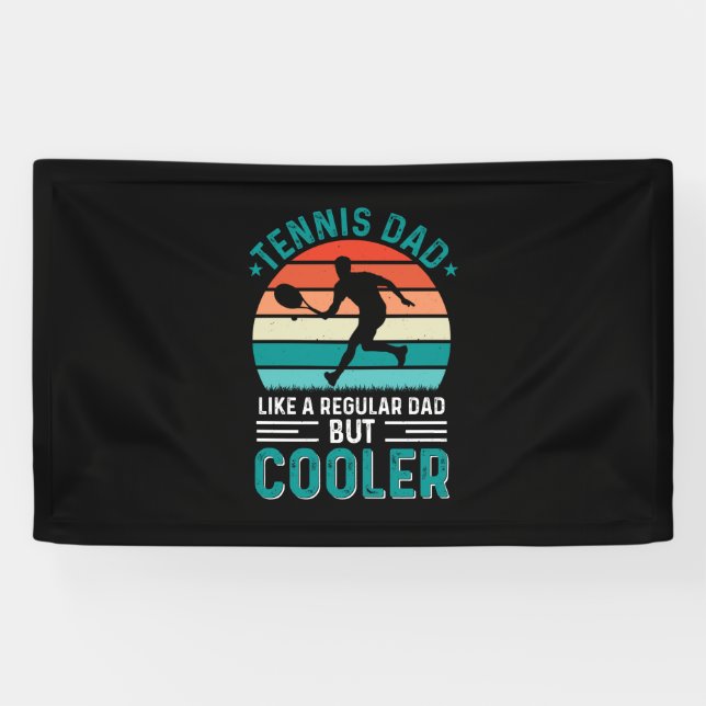 Tennis Vater Retro Sunset Banner (Horizontal)