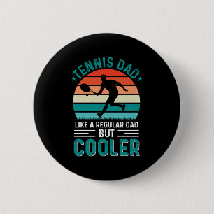 Tennis Vater Retro Sunset Button