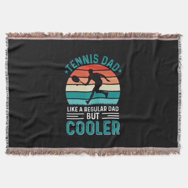 Tennis Vater Retro Sunset Decke (Vorderseite)