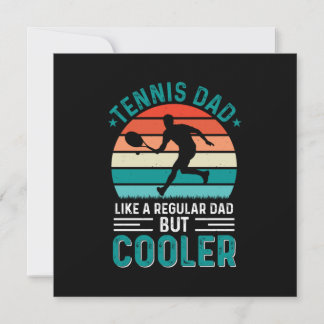 Tennis Vater Retro Sunset Einladung