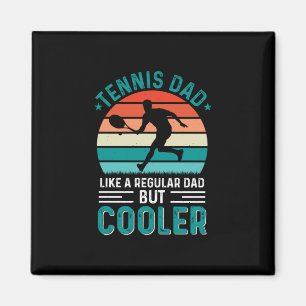 Tennis Vater Retro Sunset Magnet