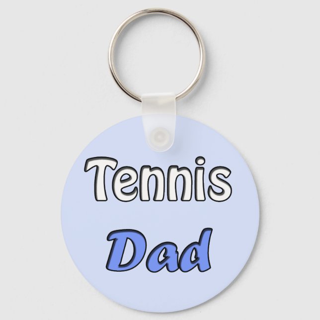 Tennis Vater Schlüsselanhänger (Vorderseite)