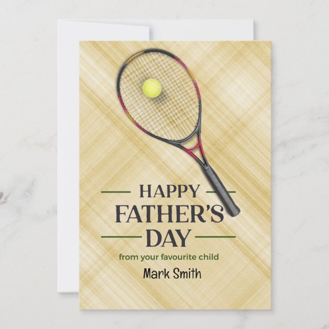 Tennis-Vater-Tag Feiertagskarte (Vorderseite)